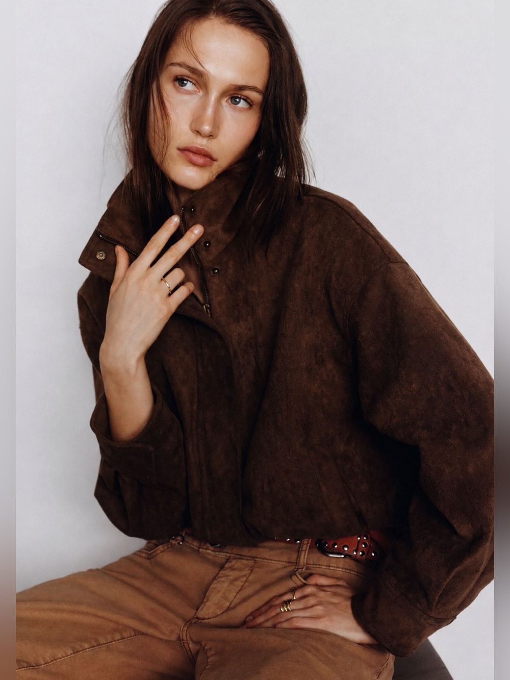 Brown Suede Jacket - Women